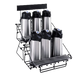 Curtis WR6B0000 6 Position Side-By-Side Airpot Rack W/ Removable Drip Tray, 2 Level, Black-cityfoodequipment.com