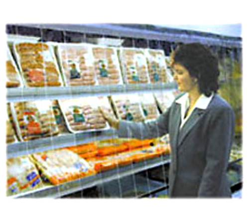 Curtron C-55 55" Reach-Through Strip Curtain - 6" Wide Strips, PVC-cityfoodequipment.com