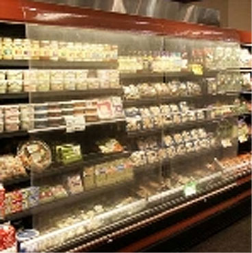 Curtron NS-CLEAR Single Action Pull-Down Night Shade For Display Coolers, 48"W X 72"H-cityfoodequipment.com