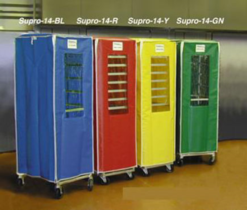 Curtron SUPRO-14-BL Rack Cover W/ Clear PVC Window, Blue-cityfoodequipment.com
