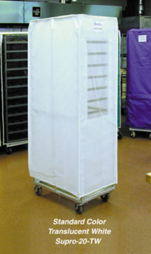 Curtron SUPRO-20-TW Rack Cover W/ Universal Loading & Window, Clear White-cityfoodequipment.com