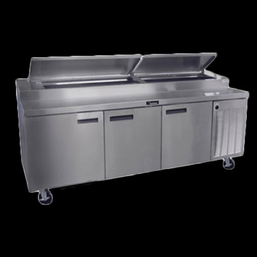 Delfield 18699PTBMP 99" Pizza Prep Table w/ Refrigerated Base, 115v-cityfoodequipment.com