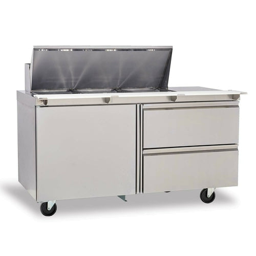 Delfield 4460NP-18M 60" Mega Top Sandwich/Salad Prep Table w/ Refrigerated Base, 115v-cityfoodequipment.com