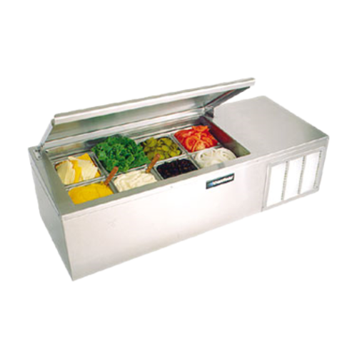 Delfield CTP 8160-NBP 60" Countertop Refrigerated Prep Rail - Hinged Lid-cityfoodequipment.com
