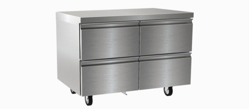 Delfield D4448NP 48"W Undercounter Refrigerator w/ (2) Sections & (4) Drawers, 115v-cityfoodequipment.com