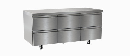 Delfield D4472NP 72"W Undercounter Refrigerator w/ (3) Sections & (6) Drawers, 115v-cityfoodequipment.com