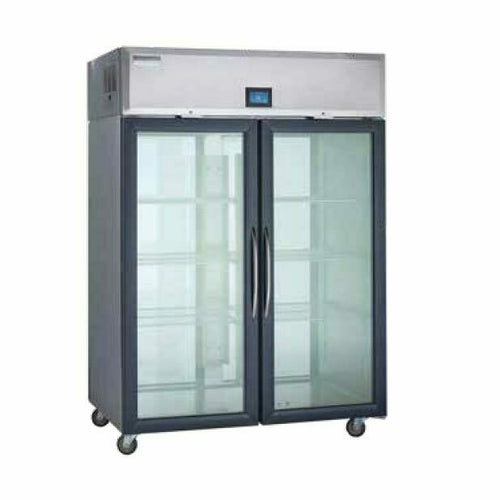 Delfield GARPT2P-G 55 2/9" Two Section Pass Thru Refrigerator, (4) Left/right Hinge Glass Doors, 115v-cityfoodequipment.com