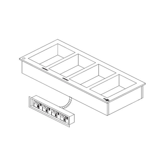 Delfield N8773-DESP Drop-In Hot Food Well W/ (5) Full Size Pan Capacity, 208 230v/1ph-cityfoodequipment.com