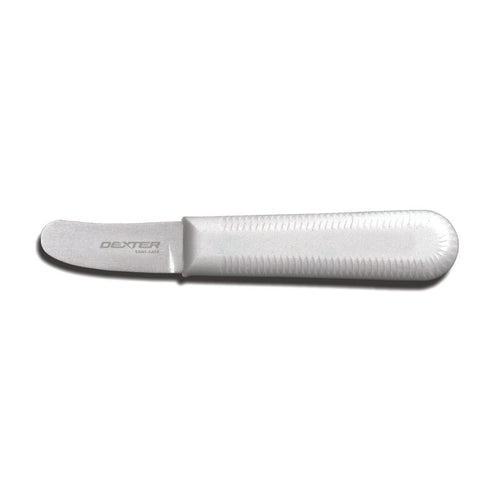 Dexter Russell S124 SANI-SAFE® 2" Scallop Knife W/ Polypropylene White Handle, Carbon Steel-cityfoodequipment.com