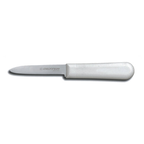 Dexter Russell S127PCP SANI-SAFE® 3" Clam Knife W/ Polypropylene White Handle, Carbon Steel-cityfoodequipment.com