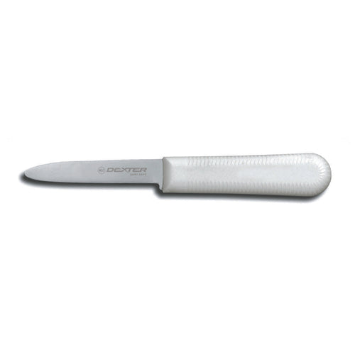 Dexter Russell S127 3" Sani-Safe® Clam Knife W/ Polypropylene White Handle, Carbon Steel-cityfoodequipment.com