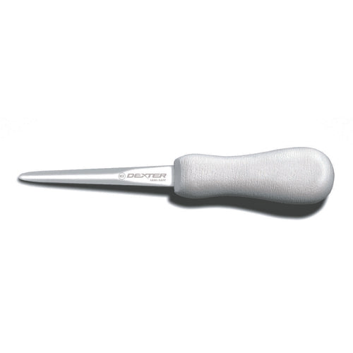 Dexter Russell S120 SANI-SAFE® 4" Oyster Knife W/ Polypropylene White Handle, Carbon Steel-cityfoodequipment.com