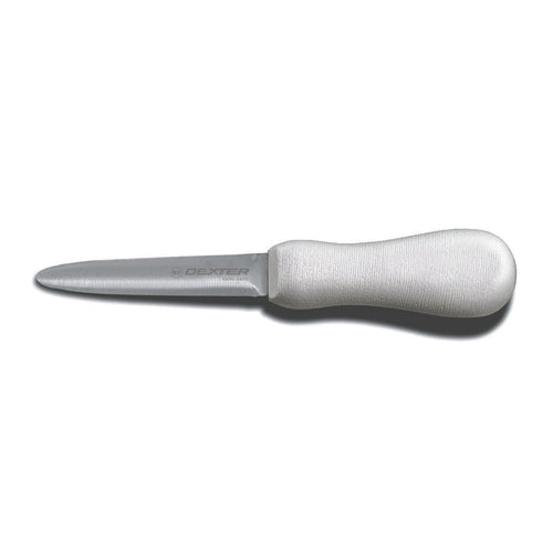 Dexter Russell S137 SANI-SAFE® 4" Oyster Knife W/ Polypropylene White Handle, Carbon Steel-cityfoodequipment.com