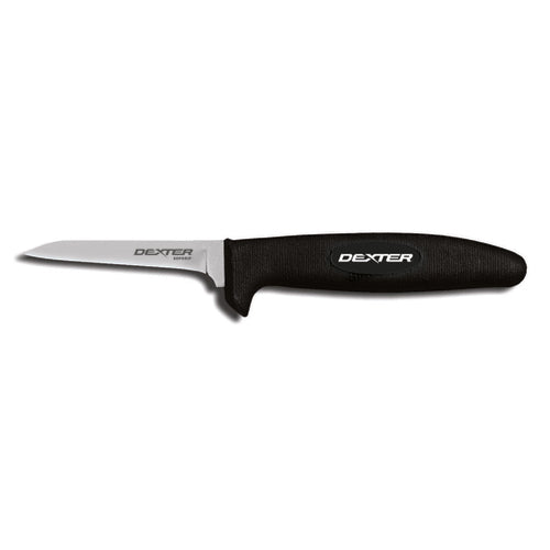Dexter Russell P152HG 3 1/4" Boning Knife W/ Soft Black Rubber Handle, High Carbon Steel-cityfoodequipment.com