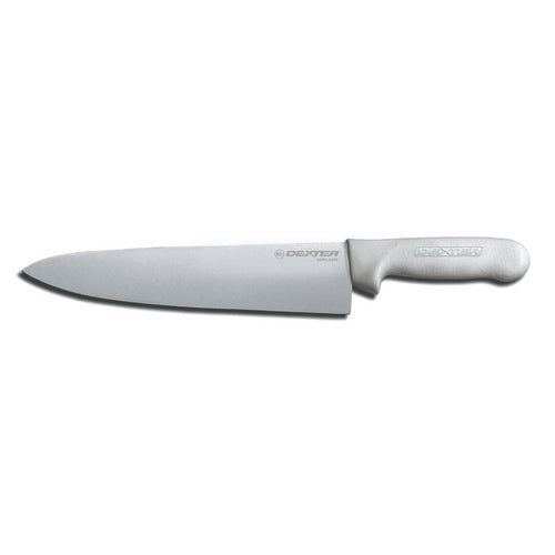 Dexter Russell S145-10PCP SANI-SAFE® 10" Chef's Knife W/ Polypropylene White Handle, Carbon Steel-cityfoodequipment.com