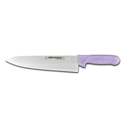Dexter Russell S145-10P-PCP 12433P SANI-SAFE® 10" Cook's Knife W/ Polypropylene Purple Handle, Carbon Steel-cityfoodequipment.com