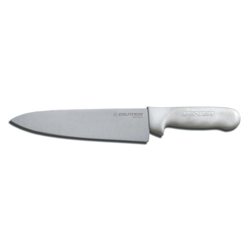 Dexter Russell S145-8PCP SANI-SAFE® 8" Chef's Knife W/ Polypropylene White Handle, Carbon Steel-cityfoodequipment.com