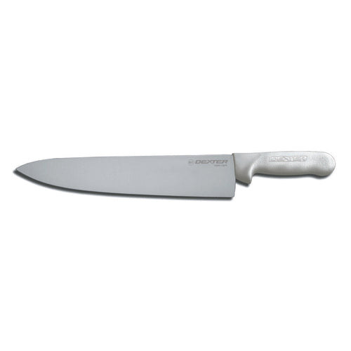 Dexter Russell S145-12PCP SANI-SAFE® 12" Chef's Knife W/ Polypropylene White Handle, Carbon Steel-cityfoodequipment.com