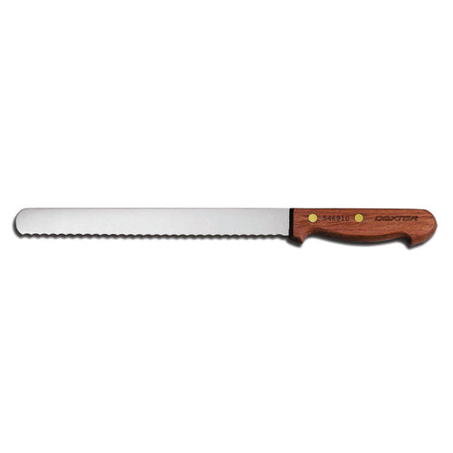 Dexter Russell S46912PCP Dexter-Russell 12" Scalloped Slicer, Rosewood Handle-cityfoodequipment.com