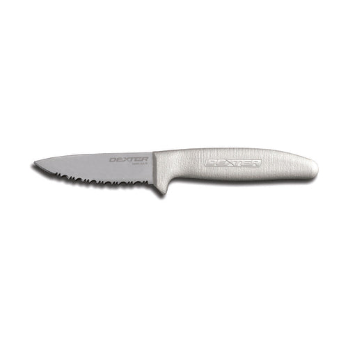 Dexter Russell S151SC-GWE-PCP SANI-SAFE® 3 1/2" Utility Knife W/ Polypropylene White Handle, Carbon Steel-cityfoodequipment.com