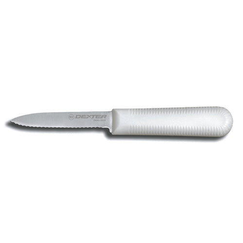 Dexter Russell S104SC-PCP SANI-SAFE® 3 1/4" Paring Knife W/ Polypropylene White Handle, Carbon Steel-cityfoodequipment.com
