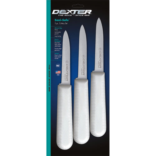 Dexter Russell S104-3 3 1/4" Paring Knife Set, Stainless Steel-cityfoodequipment.com
