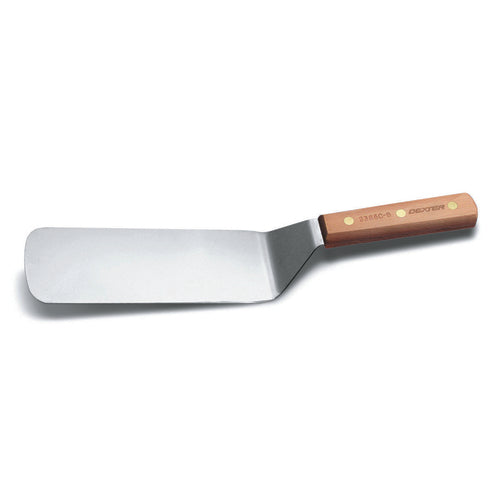 Dexter Russell 2386C-8 8"x3" Grill Turner W/ Beech Handle, Carbon Steel-cityfoodequipment.com