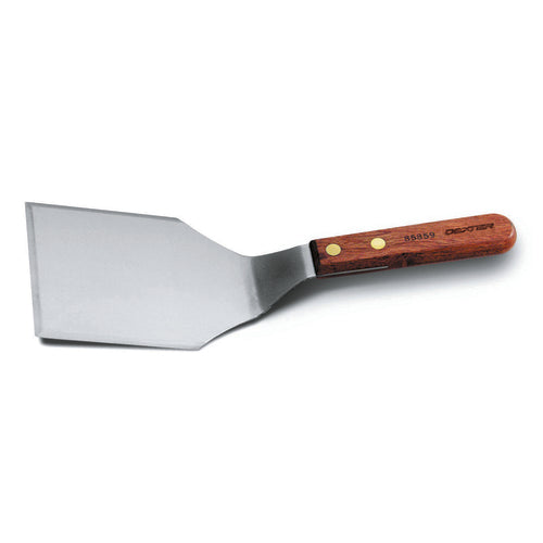 Dexter Russell 85859 5"x4" Hamburger Turner W/ Rosewood Handle, Stainless Steel-cityfoodequipment.com