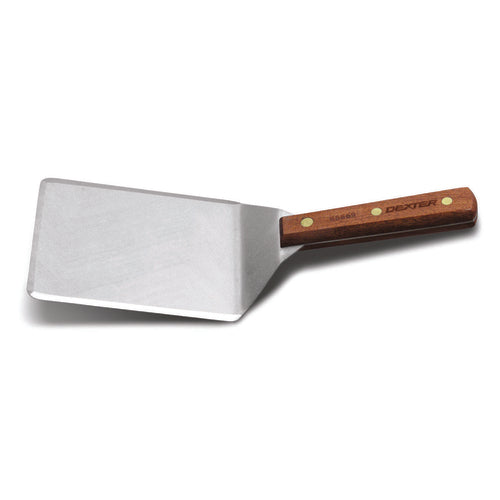 Dexter Russell 85869 6"x5" Hamburger Turner W/ Rosewood Handle, Stainless Steel-cityfoodequipment.com