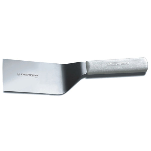 Dexter Russell S286-6 SANI-SAFE® 6"x3" Hamburger Turner W/ Polypropylene White Handle, Stainless Steel-cityfoodequipment.com