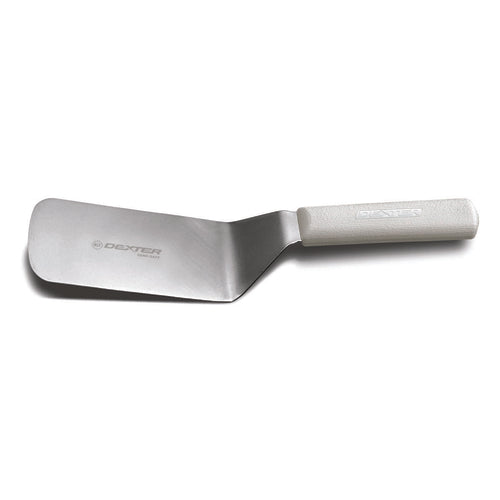 Dexter Russell S286-6RC SANI-SAFE® 6"x3" Hamburger Turner W/ Polypropylene White Handle, Stainless Steel-cityfoodequipment.com