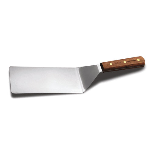 Dexter Russell S8699 8x4" Stiff Offset Steak Turner W/ Rosewood Handle & Stainless Blade-cityfoodequipment.com