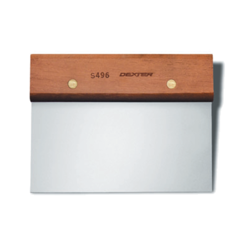 Dexter Russell S496 Dough Cutter/scraper W/ Wood Handle - 6" X 3", Stainless Steel-cityfoodequipment.com