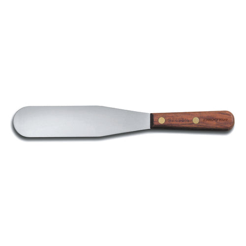 Dexter Russell S2496A 6 1/2" Decorating & Icing Spatula W/ Rosewood Handle, Stainless Steel-cityfoodequipment.com