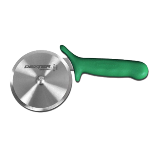 Dexter Russell P177AG-PCP SANI-SAFE® 4" Pizza Cutter W/ Green Plastic Handle, Carbon Steel-cityfoodequipment.com