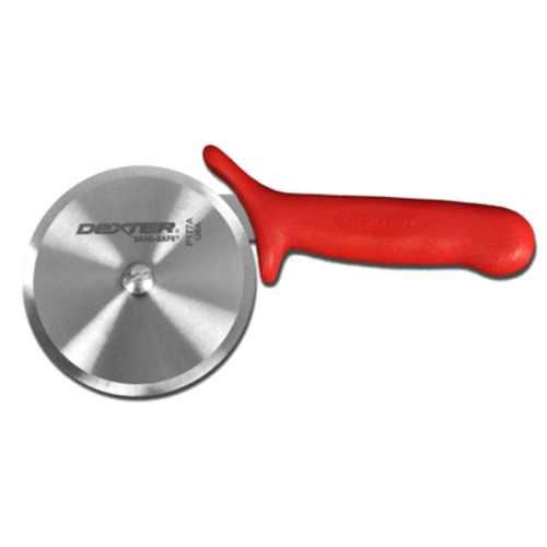 Dexter Russell P177AR-PCP SANI-SAFE® 4" Pizza Cutter W/ Red Plastic Handle, Carbon Steel-cityfoodequipment.com