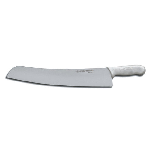 Dexter Russell S160-18 SANI-SAFE® 18" Pizza Knife W/ White Plastic Handle, Carbon Steel-cityfoodequipment.com