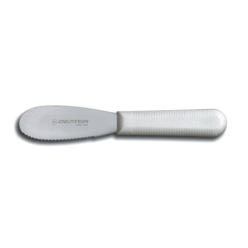 Dexter Russell S173SC-PCP SANI-SAFE® 3 1/2" Sandwich Spreader W/ Polypropylene White Handle, Stainless Steel-cityfoodequipment.com