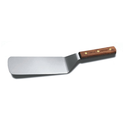 Dexter Russell S8698PCP 8"x3" Grill Turner W/ Rosewood Handle, Stainless Steel-cityfoodequipment.com