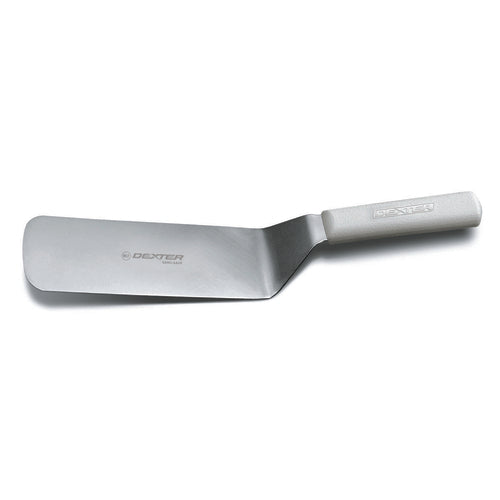 Dexter Russell S286-8PCP SANI-SAFE® 8"x3" Cake Turner W/ Polypropylene White Handle, Stainless Steel-cityfoodequipment.com