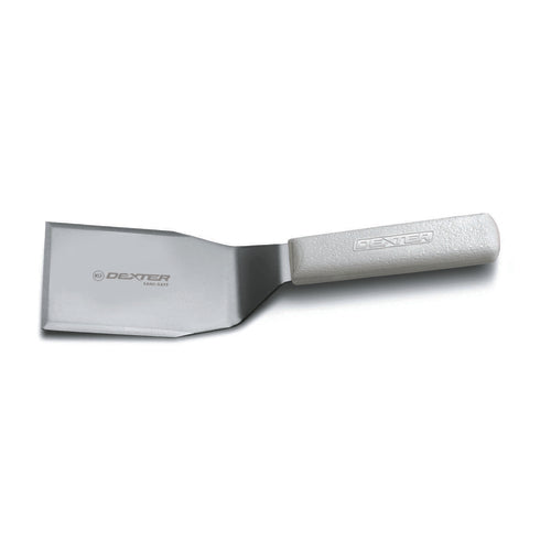 Dexter Russell S285-3PCP SANI-SAFE® 4"x3" Hamburger Turner W/ Polypropylene White Handle, Stainless Steel-cityfoodequipment.com