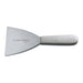 Dexter Russell S294PCP SANI-SAFE® 4" Griddle Scraper W/ Polypropylene White Handle, Stainless Steel-cityfoodequipment.com