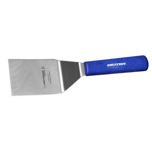 Dexter Russell S286-4H-PCP SANI-SAFE® 4"x3" Hamburger Turner W/ Polypropylene Blue Handle, Stainless Steel-cityfoodequipment.com