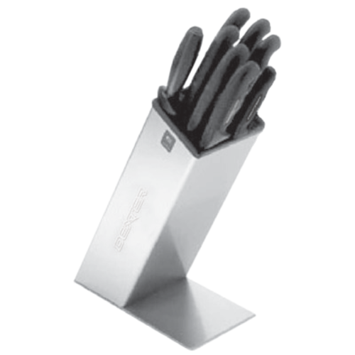 Dexter Russell SB-6 6 Piece Knife Set W/ Stainless Block-cityfoodequipment.com