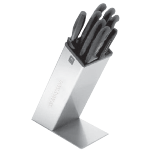 Dexter Russell SB-8 8 Piece Knife Set W/ Stainless Block-cityfoodequipment.com