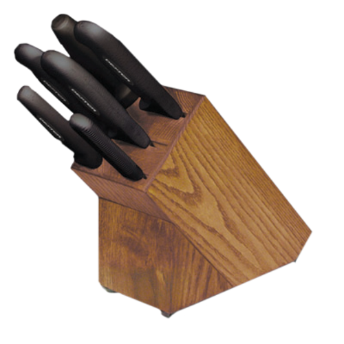 Dexter Russell HSGB-3 7 Piece Knife Set W/ Wooden Block-cityfoodequipment.com