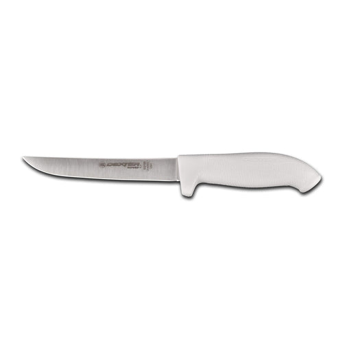 Dexter Russell SG136PCP 6" Boning Knife W/ Soft White Rubber Handle, Carbon Steel-cityfoodequipment.com