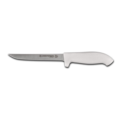 Dexter Russell SG136N-PCP 6" Boning Knife W/ Soft White Rubber Handle, Carbon Steel-cityfoodequipment.com