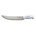 Dexter Russell SG132-10PCP 10" Cimeter Steak Knife W/ Soft White Rubber Handle, Carbon Steel-cityfoodequipment.com