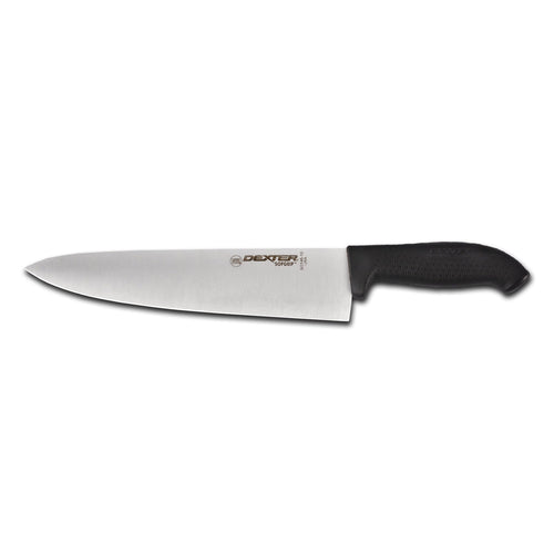 Dexter Russell SG145-10B-PCP 10" Chef's Knife W/ Soft Black Rubber Handle, Carbon Steel-cityfoodequipment.com